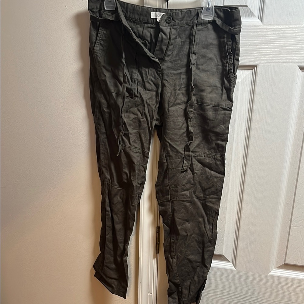 LOFT Black Cargo Pants with Lightweight Fabric